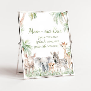 Jungle Safari Vild ett djur Mamma Osa Pub Poster