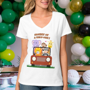 Jungle Safari Vild One Zoo Animal Baby Shower T Shirt