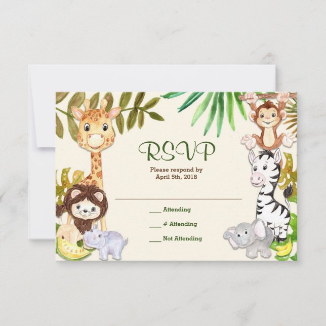 Jungle Safari Zoo OSA Responcard (Framsida)