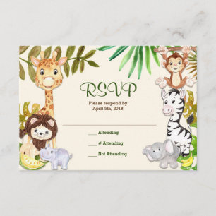 Jungle Safari Zoo OSA Responcard Kort