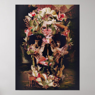 Jungle Skull Poster