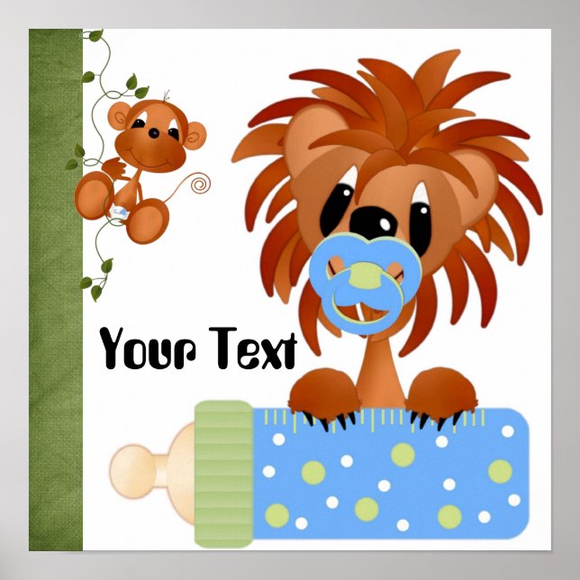 Jungle Spädbarn 2 Skriv ut Poster (Framsidan)