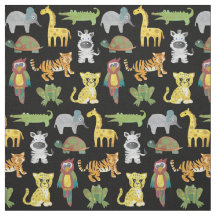 Jungle Spädbarn på svart bakgrund