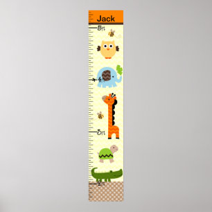 Jungle Stack Animals Growth Diagram Behålla på 8 x Poster