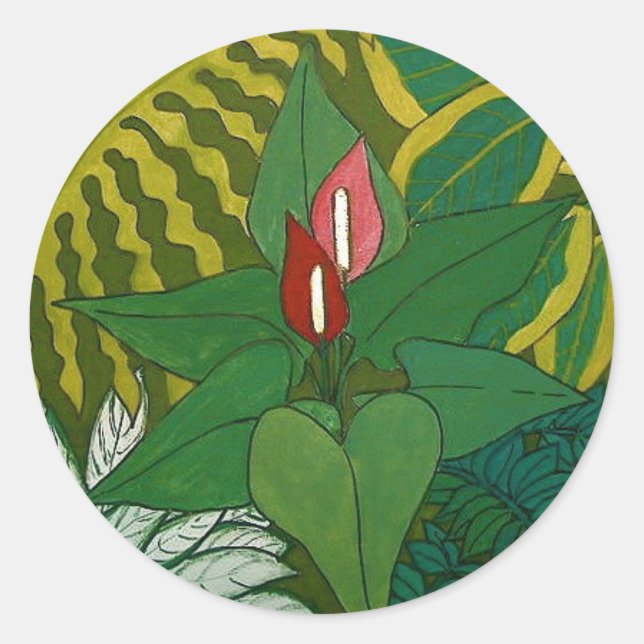 Jungle star runt klistermärke (Framsida)