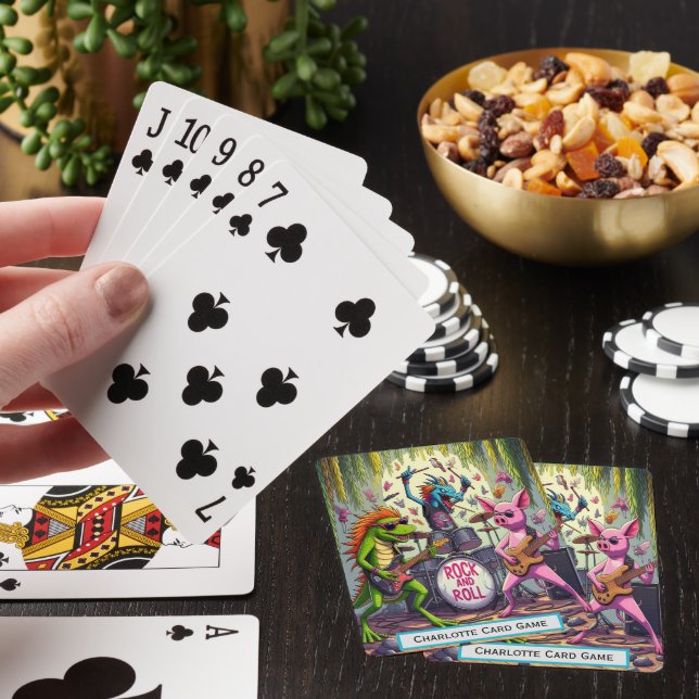 Jungle Sten Band Monogram Go Fish Game Casinokort (På plats)