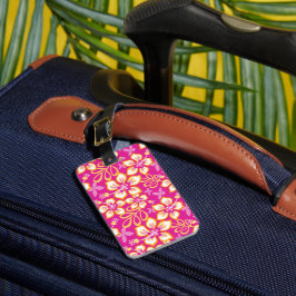 JUNGLE SURF (HOT PINK COMBO) BAGAGETIKETT BAGAGEBRICKA