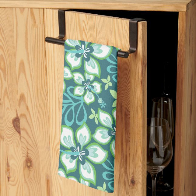 JUNGLE SURFA (TEAL COMBO) KÖKSHANDDUK (Thirds Fold)