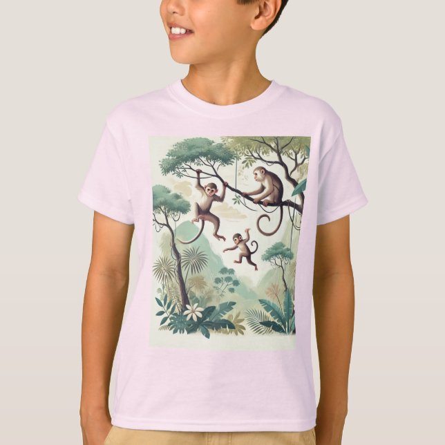 Jungle Swing Monkey Tee - Roligt, Vild och Snyggt! (Framsida)