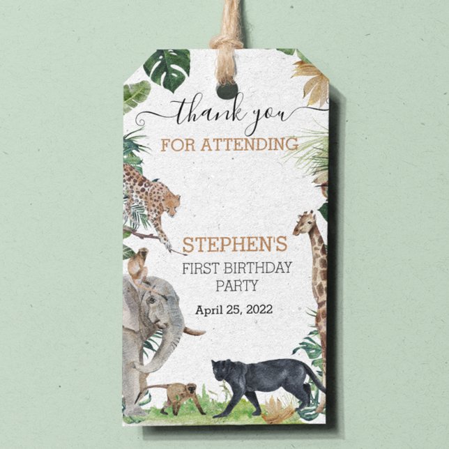 Jungle Tack för Vilden En Svart Panther på födelse Presentetikett (Skapare uppladdad)