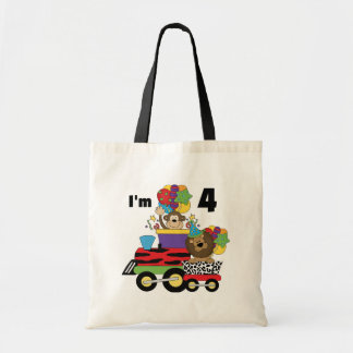 Jungle Tåg 4e födelsedagen Tshirts och Gifts Tygkasse