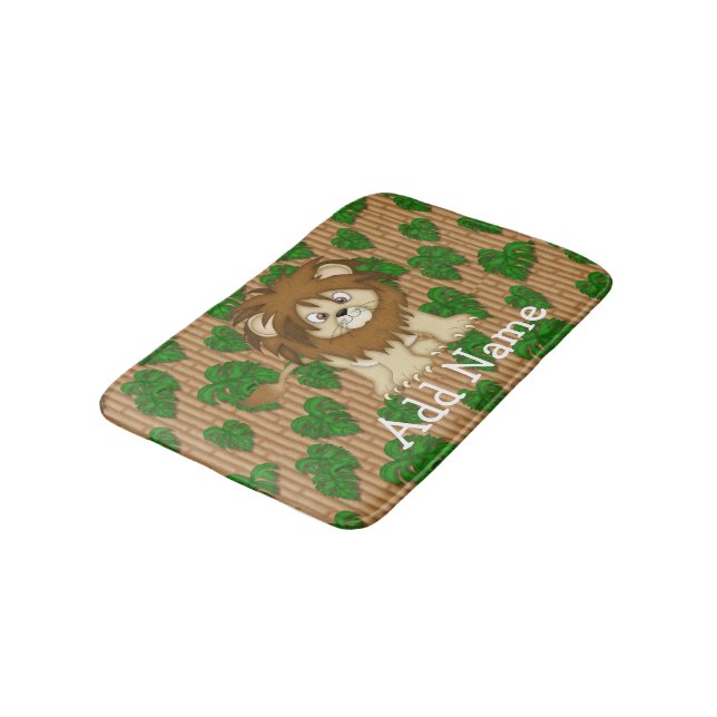 Jungle Tecknad Lejon Barn Bedroom Matta eller Mat (Vinklad)