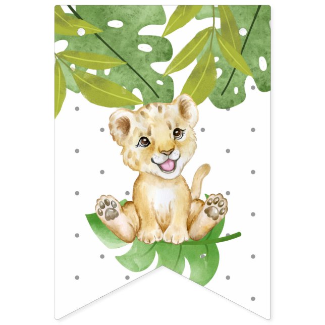 Jungle ThBäste Grattis på födelsedagen Kids Buntin Vimplar (Trettonde flaggan)