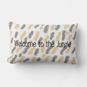 Jungle Theme Taupe Grått Swant Design Lumbarkudde