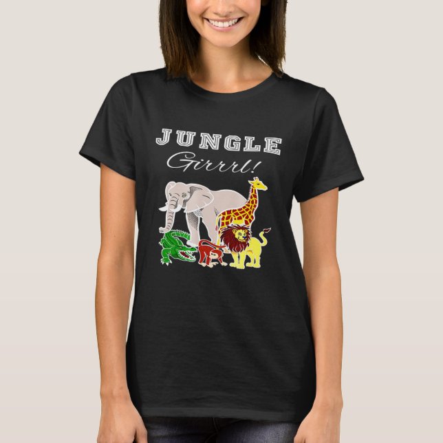 Jungle ThLED Zoo Safari Vilda djur T Shirt (Framsida)