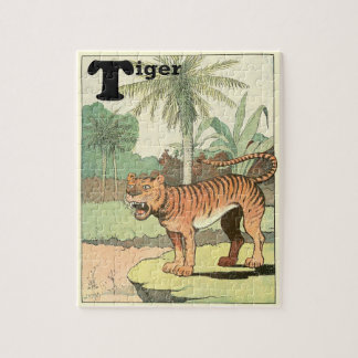 Jungle Tiger Animal Alphabet Pussel