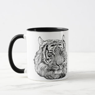Jungle Tiger Ansikte safari (ursprungliga djur) Mugg