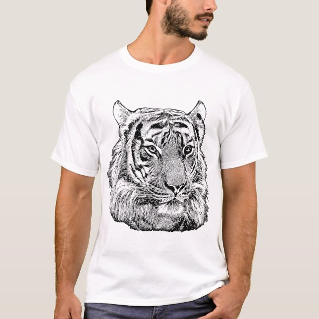 Jungle Tiger Ansikte safari (ursprungliga djur) T Shirt (Framsida)