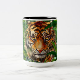 Jungle Tiger Coffee Mugg | Färggrafik i Kopp