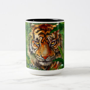 Jungle Tiger Coffee Mugg Färggrafik i Kopp