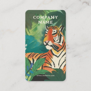 Jungle Tiger Illustration Visitkort