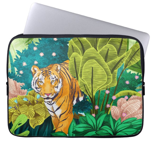 Jungle Tiger Laptop Fodral (Framsidan)