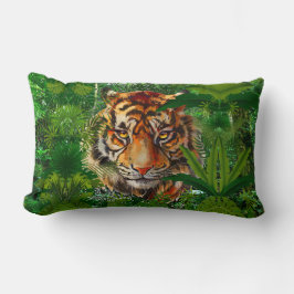 Jungle Tiger Pillow | Lumbalfyllning med färgdjup Lumbarkudde