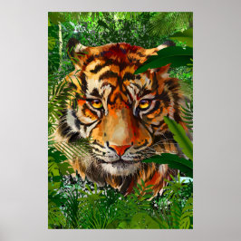 Jungle Tiger Poster | Poster färgtoner