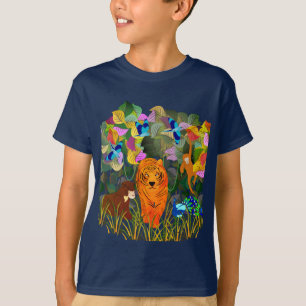 Jungle Tiger Sol Bear Peacock Monkey Indian Roller T Shirt