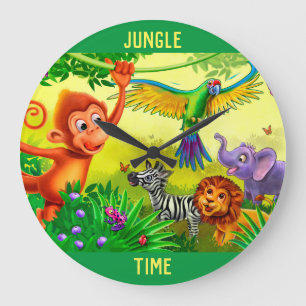 Jungle Time animals Bars klocka