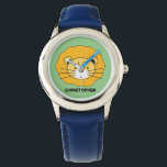 "Jungle Timekeeper" - Personlig Blue Lejon Safar Armbandsur<br><div class="desc">Upptäck "Jungle Timekeeper", en pulserande och bildande blå klocka med en fängslande lejon safari illustration, designad med kärlek av en konstnär för sin son. Den här klockan är inte bara en verktyg för att hjälpa ditt barn att lära sig att säga tid. Det är en rik biet av konst som...</div>