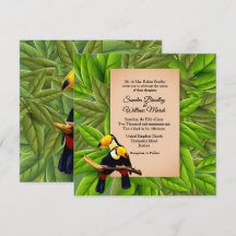 Jungle Toucans Bröllbjudan