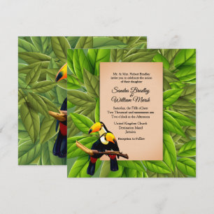 Jungle Toucans Bröllbjudan Inbjudningar