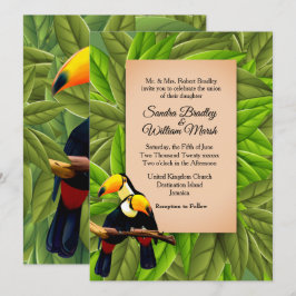 Jungle Toucans Bröllbjudan Inbjudningar