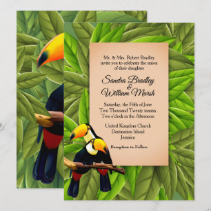 Jungle Toucans Bröllbjudan Inbjudningar