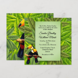 Jungle Toucans Bröllbjudan Inbjudningar