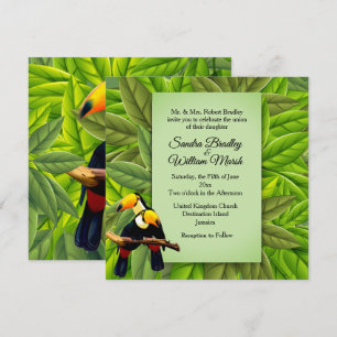 Jungle Toucans Bröllbjudan Inbjudningar