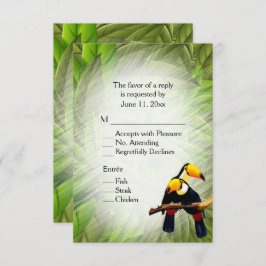 Jungle Toucans RSVP med menyval Inbjudningar