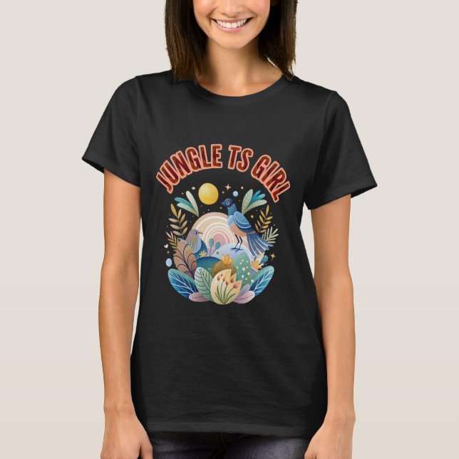 Jungle TS-flicka T Shirt (Framsida)