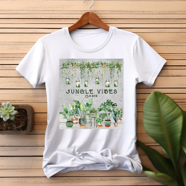 Jungle Vibes Oasis Lodrät Garden Plants Älskare T Shirt (Skapare uppladdad)