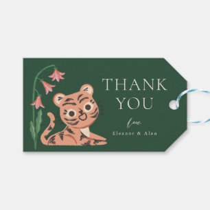 Jungle Vild Animal Tiger Kids Party Gift Märkre Presentetikett