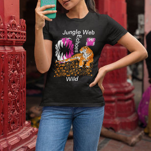 Jungle Webben Echoes Vild Tiger Älskare Kvinnor T Shirt