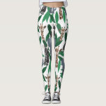 Jungle Zebra Elephant Giraffe Safari Animals Leggings<br><div class="desc">Det här söta och moderna mönster är perfekt för djurälskaren. Den innehåller handdragna safari-illustrationer på djur, inklusive zebröder, elefanter och giraffe med djungelns löv ovanpå en vit bakgrund. Färg-programmet omfattar grönt av skogar, skarp grönt, grått, brun, gult, svart och vitt. Det är ett trendig och roligt mönster. Njut av den...</div>