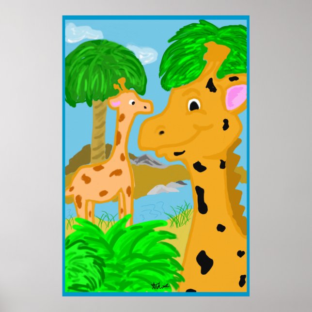 Jungleaffisch med giraff tryck (Framsidan)
