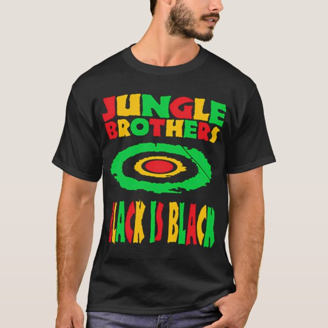 Jungles Brotherss Black Is Blacks T Shirt (Framsida)