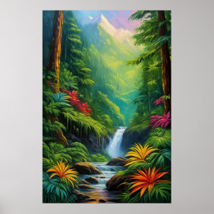 Jungles symfoni, vackra Flora Poster