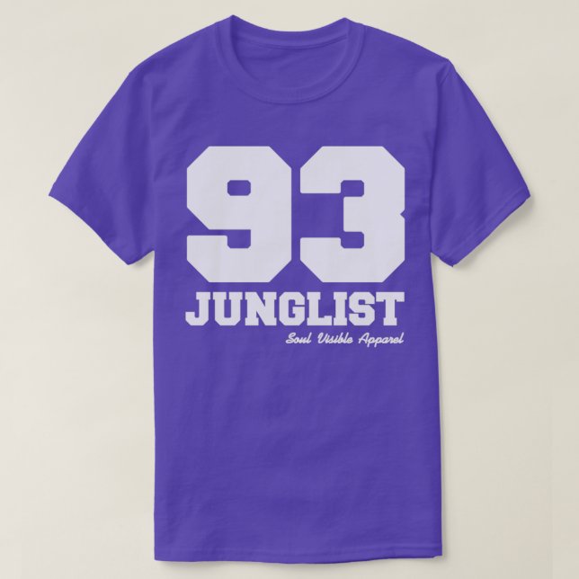 Junglist 93 Drum ampamp Bass Jungle Music Älskare T Shirt (Design framsida)