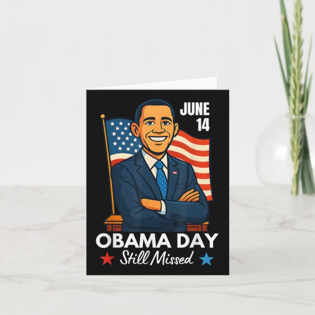 Juni 14 Barack Obama-dagen Kort (Framsida)