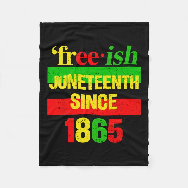 Juni 1865 Black History African Freedom Fleecefilt (Framsidan)