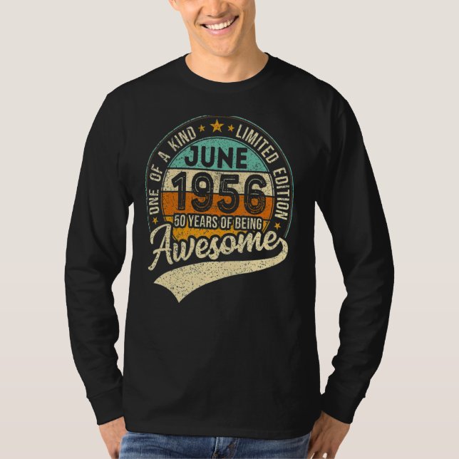 Juni 1956 66:e födelsedagen 66 år efter Fantastisk T Shirt (Framsida)
